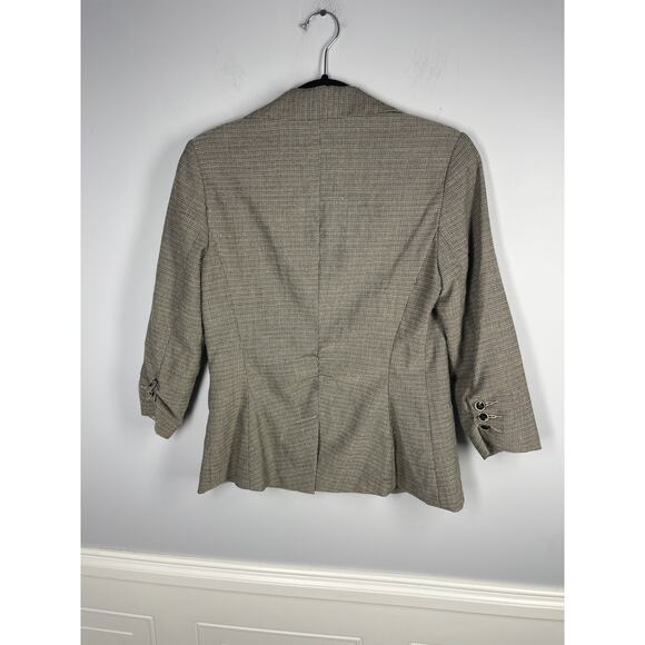 CAbi, Size 2, Gray Brown Tweed Blazer, Relaxed, Fitted, Academia, Lightweight - Picture 7 of 8